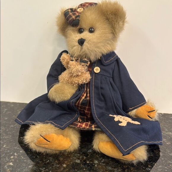 Bearington Collection Bear Blue and Brown Stuffed Animal Teddy Bear - Picture 1 of 10